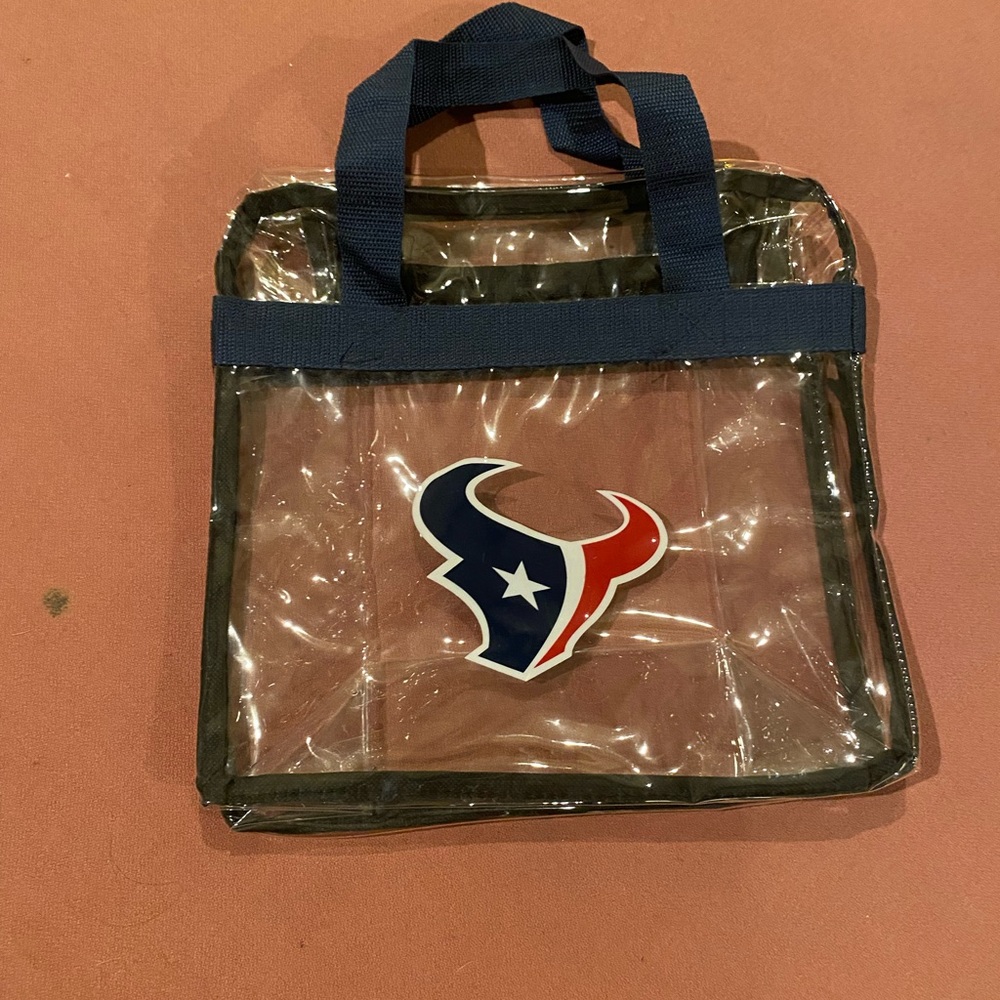 New Houston Texan’s clear plastic stadium bag - new